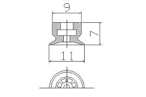 UM 帶溝型真空吸盘