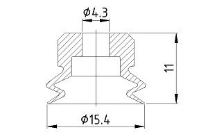真空吸盘PJ系列  双层式薄唇吸盘