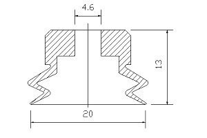 真空吸盘PJ系列  双层式薄唇吸盘