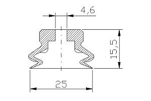 真空吸盘PJ系列  双层式薄唇吸盘