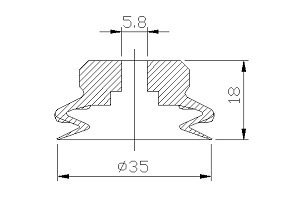 真空吸盘PJ系列  双层式薄唇吸盘