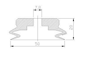 真空吸盘PJ系列  双层式薄唇吸盘