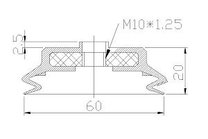 真空吸盘PJ系列  双层式薄唇吸盘
