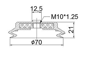 真空吸盘PJ系列  双层式薄唇吸盘