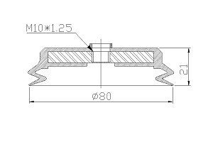 真空吸盘PJ系列  双层式薄唇吸盘