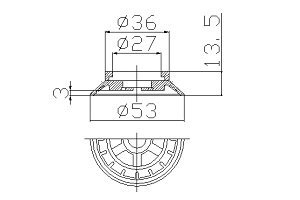 UM 帶溝型真空吸盘