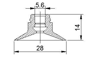 U 平型真空吸盘 