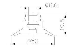 U 平型真空吸盘 